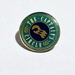 The Captain's Circle Enamel Pin, Vintage Pins
